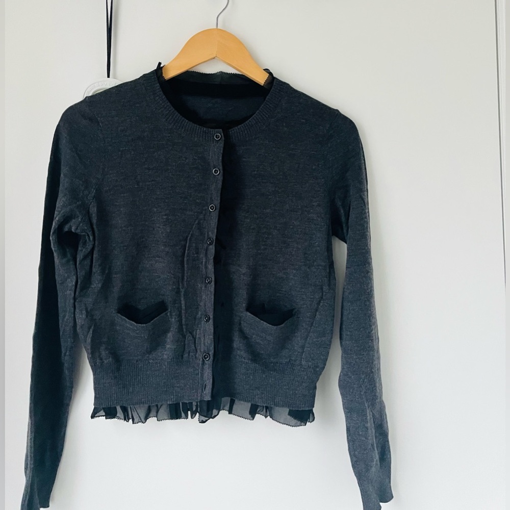 Cardigan with chiffon details